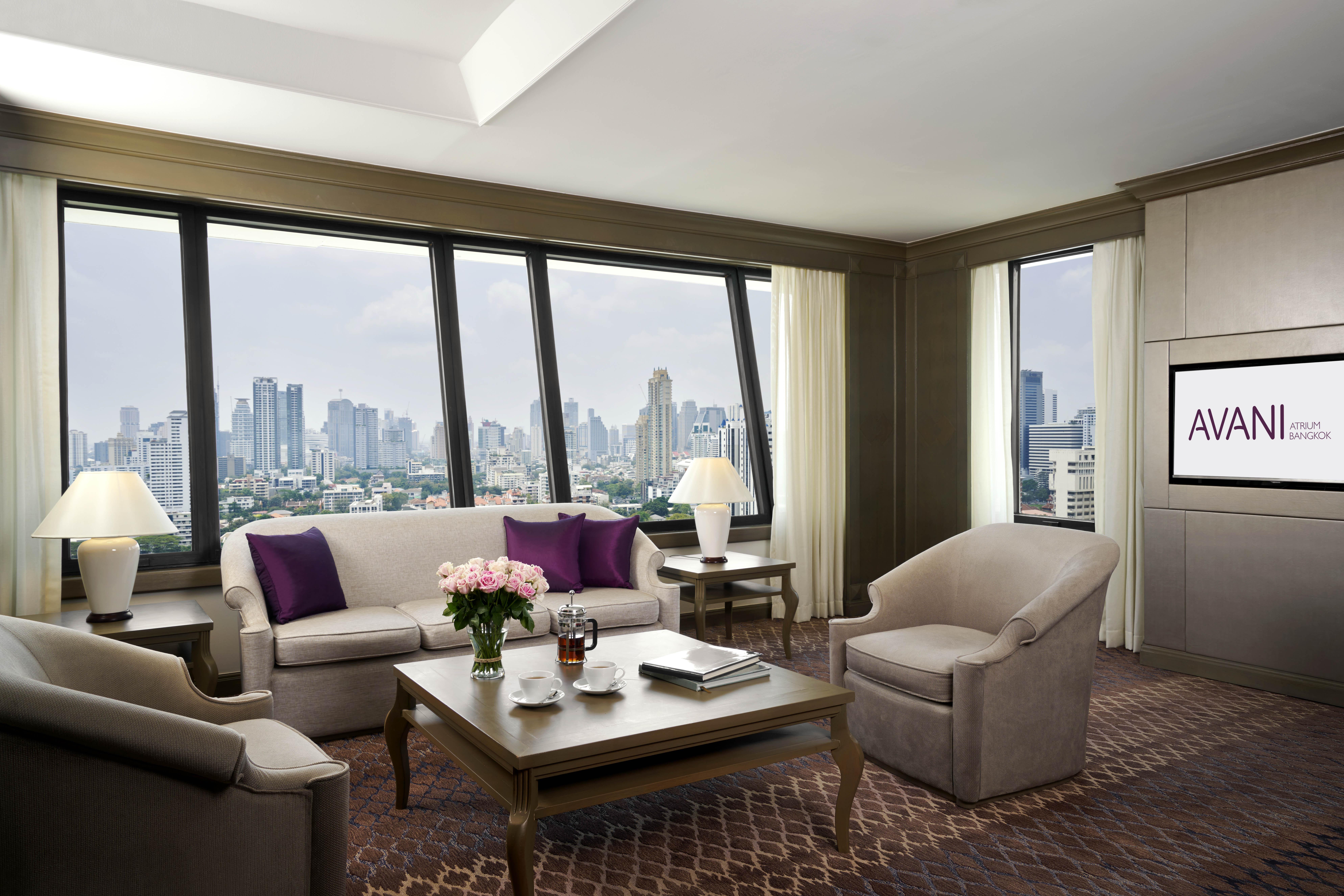 Avani Atrium Bangkok Hotel - SHA Extra Plus Certified Exterior foto A living room at the hotel
